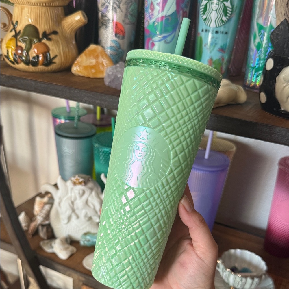Starbucks Mint Green 24oz Tumbler with Straw